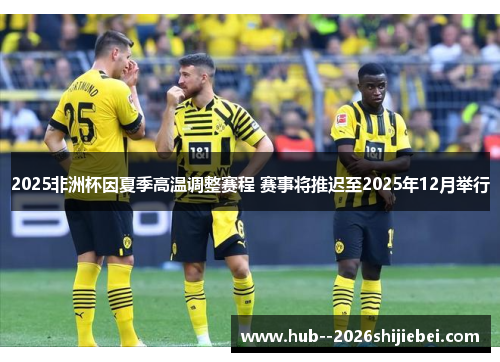 2025非洲杯因夏季高温调整赛程 赛事将推迟至2025年12月举行